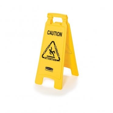 Multilingual Caution 2 Sided Safety Sign