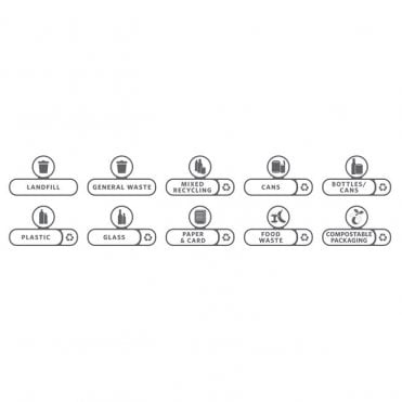 Recycling Bin Stickers - 10 pack