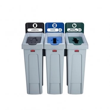 Recycling Station Bundle 3 Stream - Landfill/Paper/Mixed Recycling