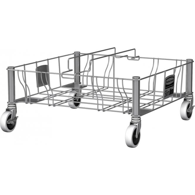 Rubbermaid Commercial Slim Jim Stainless Steel Double Dolly