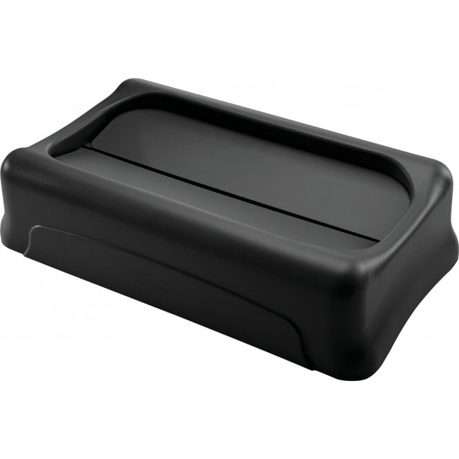 Rubbermaid Commercial Slim Jim Swing Lid - Black