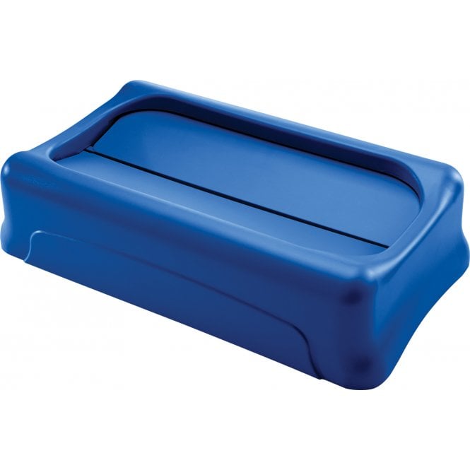Rubbermaid Commercial Slim Jim Swing Lid - Blue