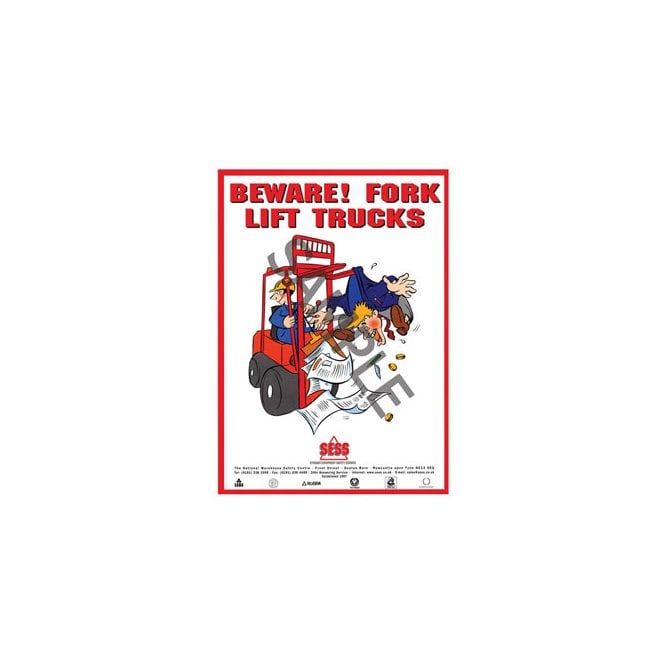 SESS Beware fork lift trucks - A3 Poster SP32