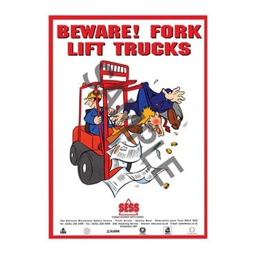 Beware fork lift trucks - A3 Poster SP32