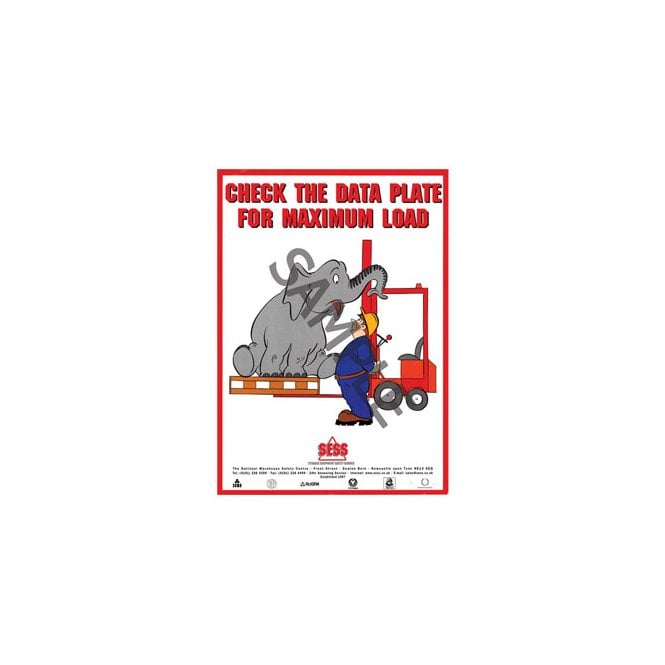 SESS Check data plate for maximum load - A3PosterSP22