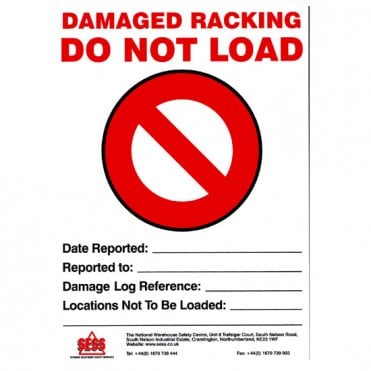 Damaged Rack Notices