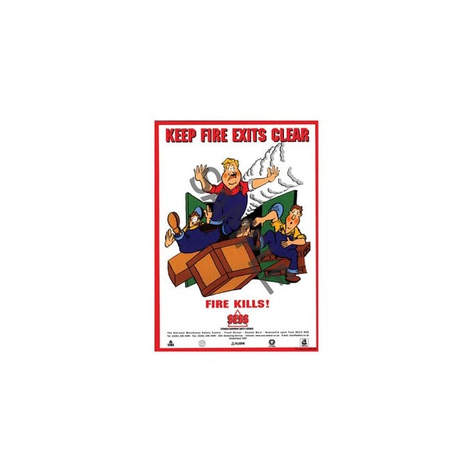 SESS Keep fire exits clear - A3 Laminated Poster SP03
