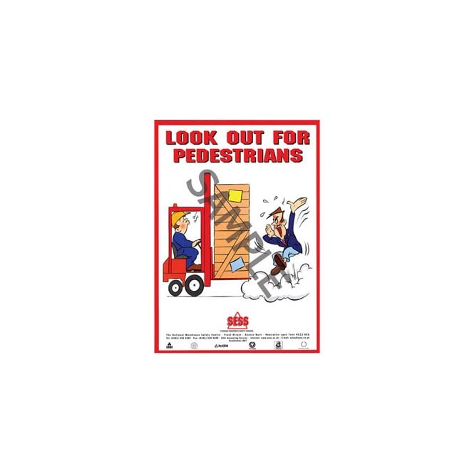SESS Look out for pedestrians - A3 Poster SP20