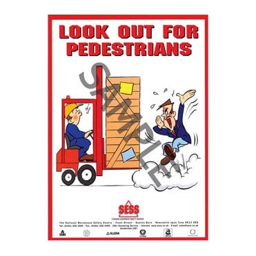 Look out for pedestrians - A3 Poster SP20
