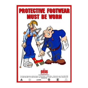 Protective footwear must be worn - A3Poster SP29