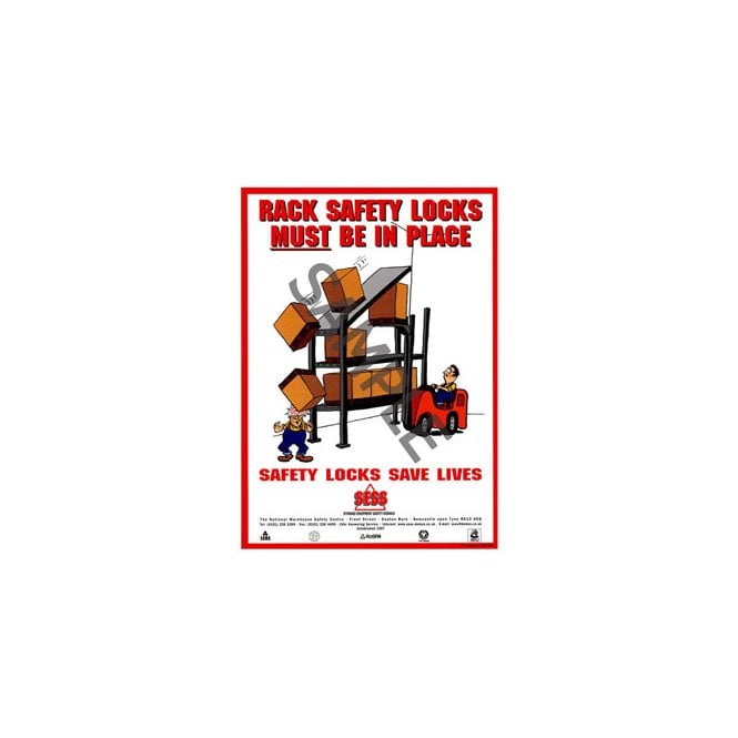SESS Rack safety locks must be in place -A3PosterSP08