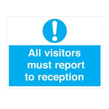 All vistors must report to reception sign MA123R