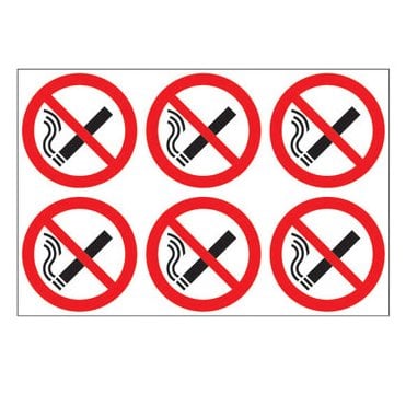 Double Sided No Smoking Symbols