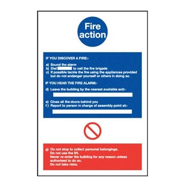 Fire Action Notice Fi61R