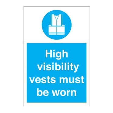 High visibility vests must be worn sign MA201R