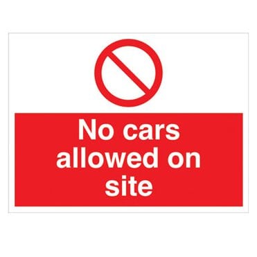 No cars allowed on site sign PR116R