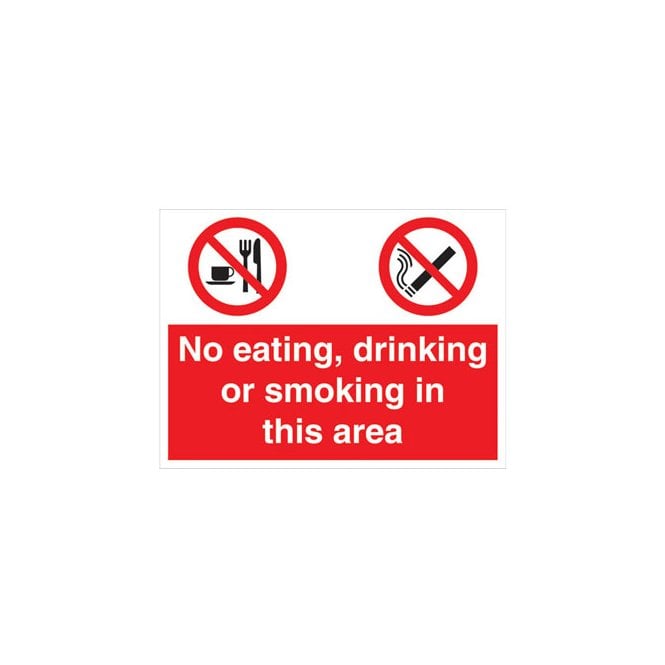 Signify Signmakers No eating, drinking or smoking... signPR122S