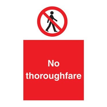 No thoroughfare sign PR46S