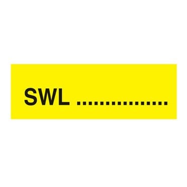 Safe working load sign