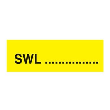 Safe working load sign