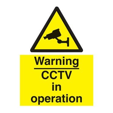 Warning CCTV in operation sign WA100R
