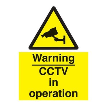 Warning CCTV in operation sign WA100S