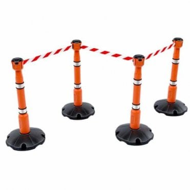 Skipper 27m Retractable Safety Barriers Kit - Orange