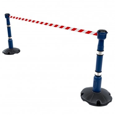Skipper 9m Free Standing Retractable Barrier Kit - Blue
