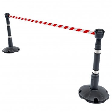 Skipper 9m Free Standing Retractable Barrier Kit - Silver