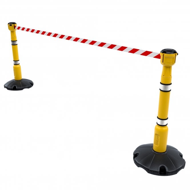 Skipper  9m Free Standing Retractable Barrier Kit - Yellow