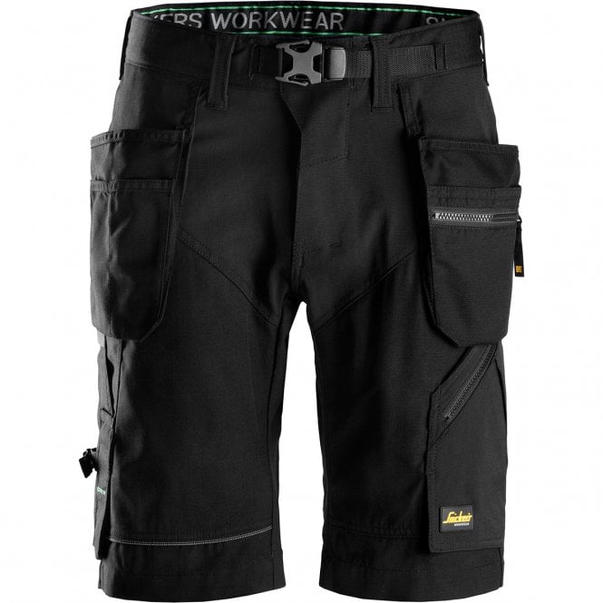 Snickers  FlexiWork 6904 Black Shorts with Holster Pockets