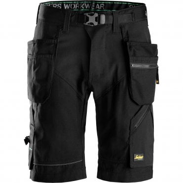 Snickers FlexiWork 6904 Black Shorts with Holster Pockets