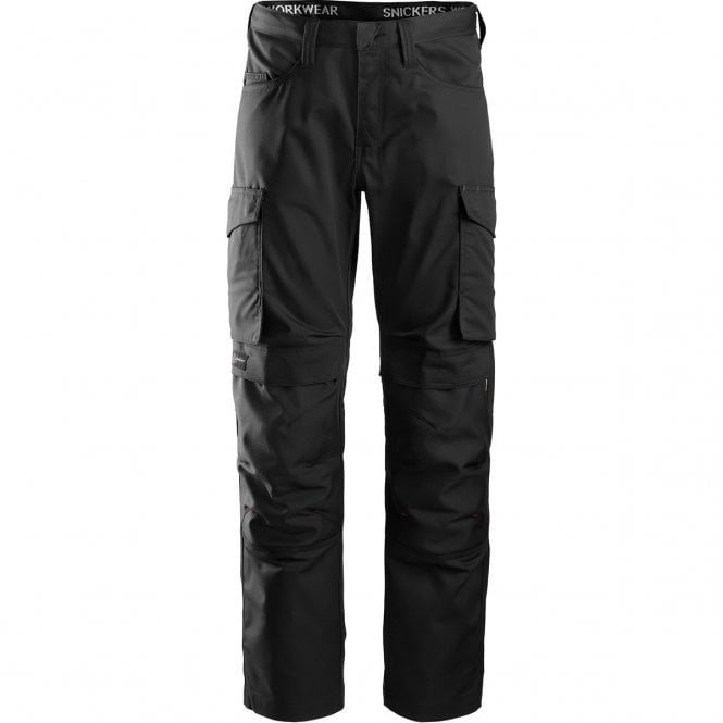 Snickers  Service 6801 Black Trousers with Kneepad Pockets