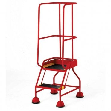 TB Davies STEPMOBILE+ Steel Trade Mobile Step - Red 1.46m - 2.22m