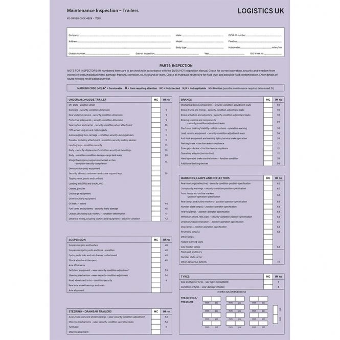 TC10 - Trailer Inspection & Rectification Pad