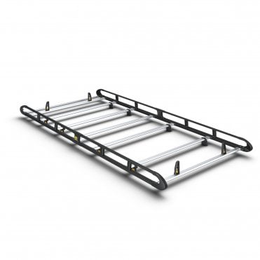 Ford Transit 2014 - L3 H2 - ULTI Rack+ Black (Aluminium) - 7 Bar Roof Rack - Twin Rear