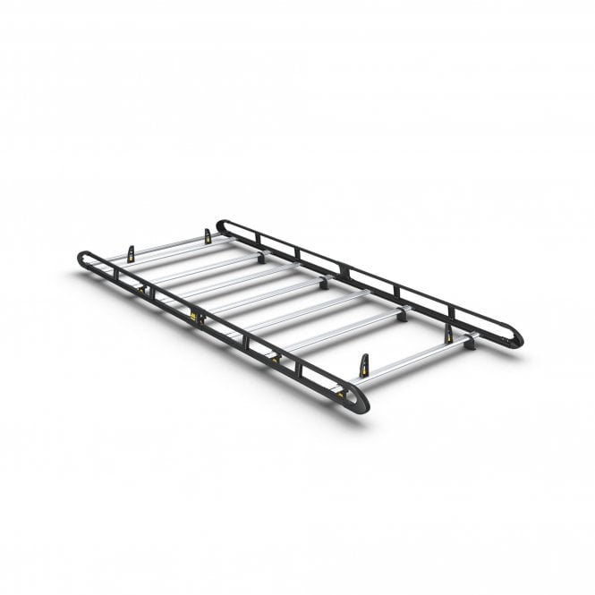 Van Guard Ford Transit 2014 - L4 H3 - ULTI Rack+ Black (Aluminium) - 7 Bar Roof Rack - Twin Rear