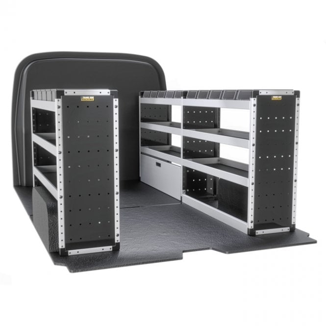 Van Guard Ford Transit Custom 2023 - L2 H1 - Silver Trade Van Racking Package