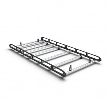 Mercedes Sprinter 2018 - L1 H1 - ULTI Rack+ Black (Aluminium) - 7 Bar Roof Rack - Twin Rear