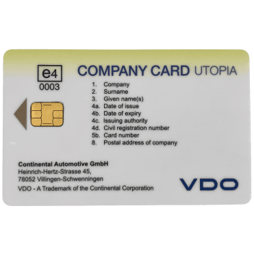 Test/Training Company Card GEN2 V2